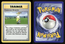 Pokemon Breeder 76/102 Base Set Shadowless Unlimited NM/M Pokemon - Image 3