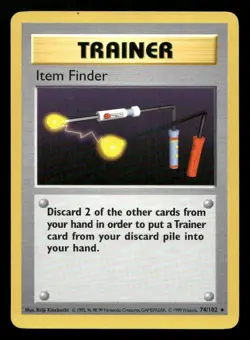 Item Finder 74/102 Base Set Shadowless Unlimited NM/M Pokemon - Image 1