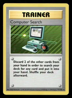 Computer Search 71/102 Base Set Shadowless Unlimited NM/M Pokemon - Image 1