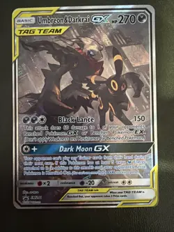 2020 Pokemon TCG Sun & Moon Black Star Promo Umbreon & Darkrai GX SM241 - LP - Image 2