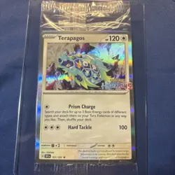 Pokemon TCG Terapagos 161/191 GameStop Promo Stamped Sealed Horizons - Image 1