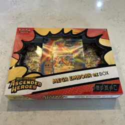 Pokemon TCG Ascended Heroes Mega Emboar Ex Collection Box Brand New Sealed - Image 1