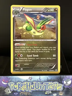 Pokemon Card Flygon 110/160 Primal Clash Cosmos Holo Rare Played 2 - Image 1