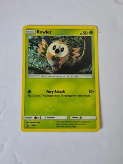 Rowlet SM01 Holo Promo Sun & Moon Promo Pokemon Holo Near Mint - Image 1