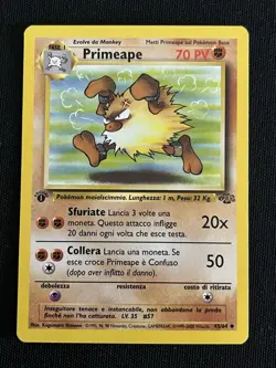 PRIMEAPE JUNGLE 43/64 Prima Edizione 1 Ed Ita Pokemon Card Wotc NM - Image 1