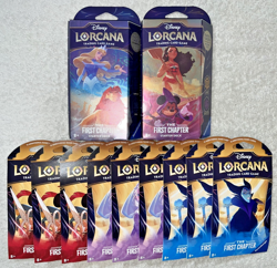 DISNEY LORCANA THE FIRST CHAPTER STARTER DECKS + 9 BOOSTER PACKS **NEW** - Image 2
