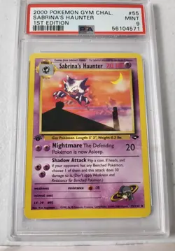 Sabrina's Haunter 55/132 1st edition - Gym Challenge *PSA 9 - MINT* Pokemon Card - Image 3