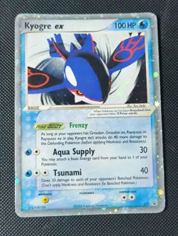 Pokemon Kyogre EX Black Star Promo Holo Card 037 Rare HP Condition - Image 1