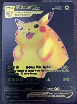 Pikachu Vmax 310hp G Max Black Foil Fan Art Card Full Crash 🔥🔥🔥 - Image 1