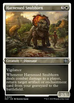 x4 Harnessed Snubhorn (103) - Foil Etched U MTG March of the Machine: The Afterm - Image 1