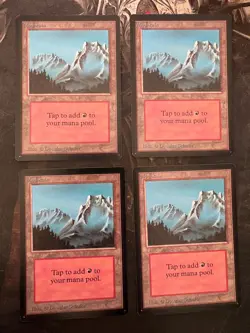 *** BETA Mountain (Blue Sky) x4 *** NM-Mint Beauty! - MtG Magic - Image 1