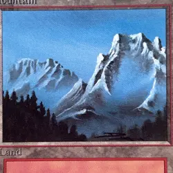 MTG Mountain Beta 1993 Black Border Vintage Magic Basic Land LP Old - Image 2