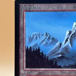 MTG Mountain Beta 1993 Black Border Vintage Magic Basic Land LP Old - Image 4
