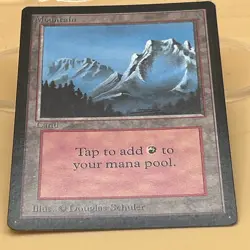 MTG Mountain Beta 1993 Black Border Vintage Magic Basic Land LP Old - Image 5