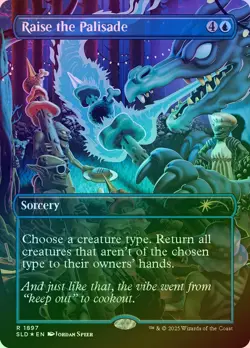 MTG Rainbow Foil Raise the Palisade Everyone's Invited Secret Lair - Image 1