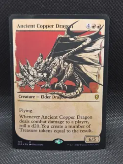MTG Baldur's Gate - #396 Ancient Copper Dragon (Showcase Foil) - Image 1