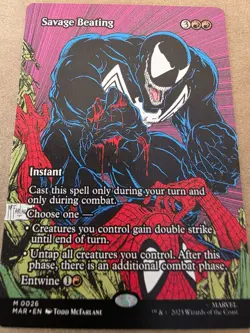 Savage Beating - (Borderless) Marvel Universe Eternal-Legal Regular - Mtg - Image 1