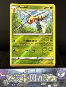 Pokemon Card Beedrill 3/111 Crimson Invasion Reverse Holo Rare Near Mint - Image 1