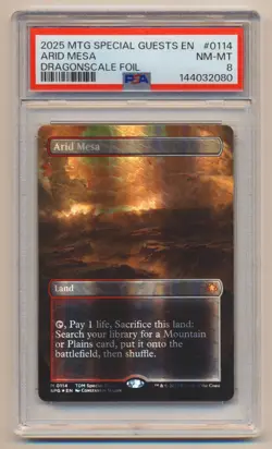 PSA 8 MTG Magic Gathering Special Guests Dragonscale FOIL Arid Mesa NM/MINT! - Image 1