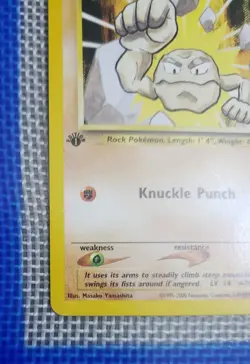 Pokemon Neo Revelation 1st Edition Geodude 44/64 Regular Card 1995 - Image 2