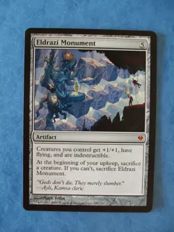 MTG Magic the Gathering ELDRAZI MONUMENT ZENDIKAR LP (a) ACTUAL PICTURES - Image 1
