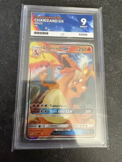 Charizard GX 9/68 Hidden Fates Holo Pokemon Card 2019 Ace 9 Grade Mint - Image 1