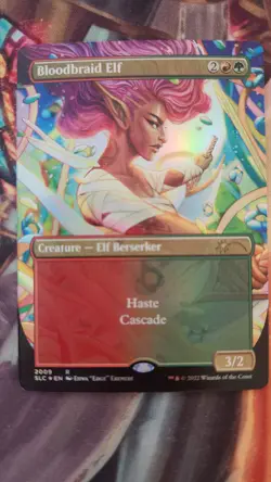 1x Broodbraid Elf Borderless Foil Secret Lair MTG NM - Image 1