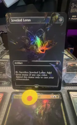Jeweled Lotus (Borderless) Commander Masters Foil Damaged Creased - Image 1