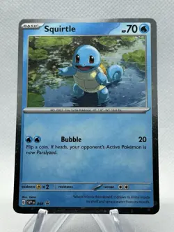 Pokemon TCG Scarlet & Violet Black Star Promo Squirtle #48 Cosmos NM 1010#095 - Image 1