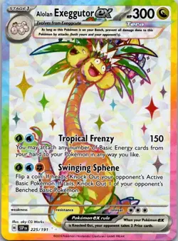 Alolan Exeggutor ex 225/191 Ultra Rare Surging Sparks Pokemon Holo Near Mint - Image 1