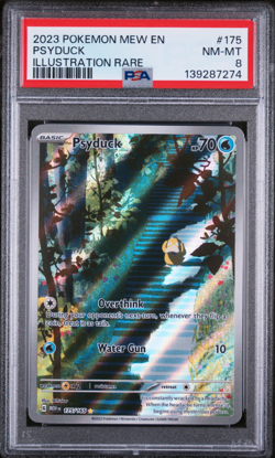 PSA 8 2023 POKEMON MEW EN-151 ILLUSTRATION RARE #175 PSYDUCK - Image 1