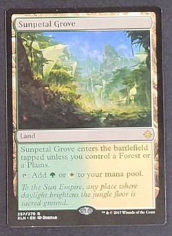 MTG - 1x Sunpetal Grove - Ixalan - NM/LP - Rare Magic The Gathering - 2017 Dual - Image 1