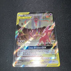 Pokemon Sun and Moon Espeon & Deoxys GX TAG TEAM Promo Holo SM240 260 HP EN NM - Image 1