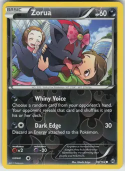 Zorua 90/162 Common BREAKthrough Pokemon Reverse Holo Lightly Played - Image 1