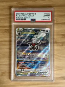 Darkrai VStar #GG50 Pokemon Crown Zenith (2023) - GEM MINT PSA 10 - Full Art - Image 1