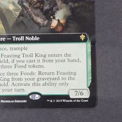 MTG - 1x Feasting Troll King - Throne of Eldraine - LP/NM - Extended Art - Magic - Image 5