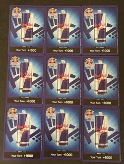 One Piece Red Bull DON 1k Blue Card Promo Foil Tournament Event-9 Cards NM - Image 1