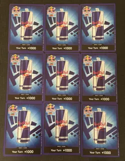 One Piece Red Bull DON 1k Blue Card Promo Foil Tournament Event-9 Cards NM - Image 2