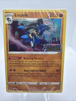 Lucario SWSH186 *SEALED* Brilliant Stars STAMP Promo Card - Image 1