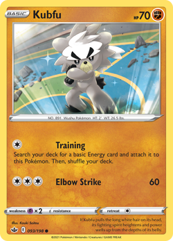 Kubfu 93/198 Common | Chilling Reign | Pokemon Card - Image 1