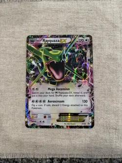 Pokemon Rayquaza EX LP Jumbo Holo Black Star Promo Card XY66 LP - Image 1