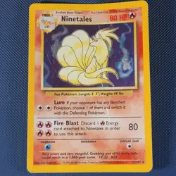 Ninetales 12/102 - Base Set - WOTC Rare Holo Pokemon Card - HP - Image 1