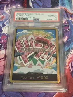 2025 ONE PIECE PRB02-PREMIUM BOOSTER VEGAPUNK-GOLD DON!! CARD PSA 10 - Image 1