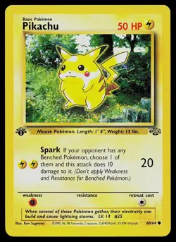 Pokemon Card - Pikachu Jungle 60/64 Common 1st Edition - Image 1