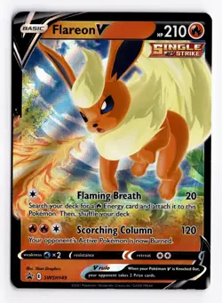 Flareon V SWSH149 Black Star Promo - Pokemon Card Sword & Shield - Near Mint - Image 1