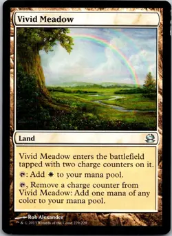 Magic the Gathering Vivid Meadow Modern Masters MTG Free Shipping! - Image 1