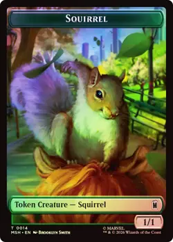 MTG FOIL {Squirrel Token} // {The Void Token} - Marvel Super Heroes #014 - Image 1