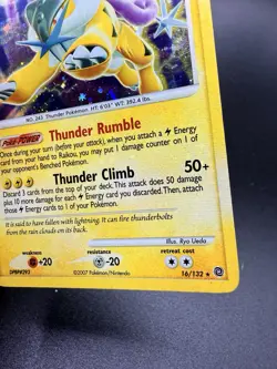Pokemon Raikou 16/132 HOLO BLEED LP Secret Wonders Rare Lvx Ex Diamond Pearl - Image 2