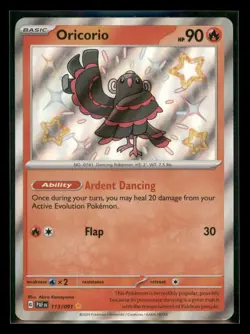 Oricorio 113/091 Shiny Rare Paldean Fates Pokemon Holo Near Mint - Image 1