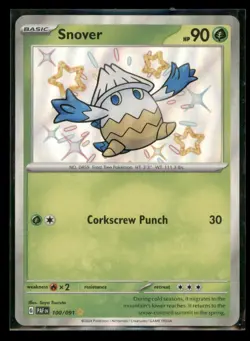 Snover 100/091 Shiny Rare Paldean Fates Pokemon Holo Near Mint - Image 1